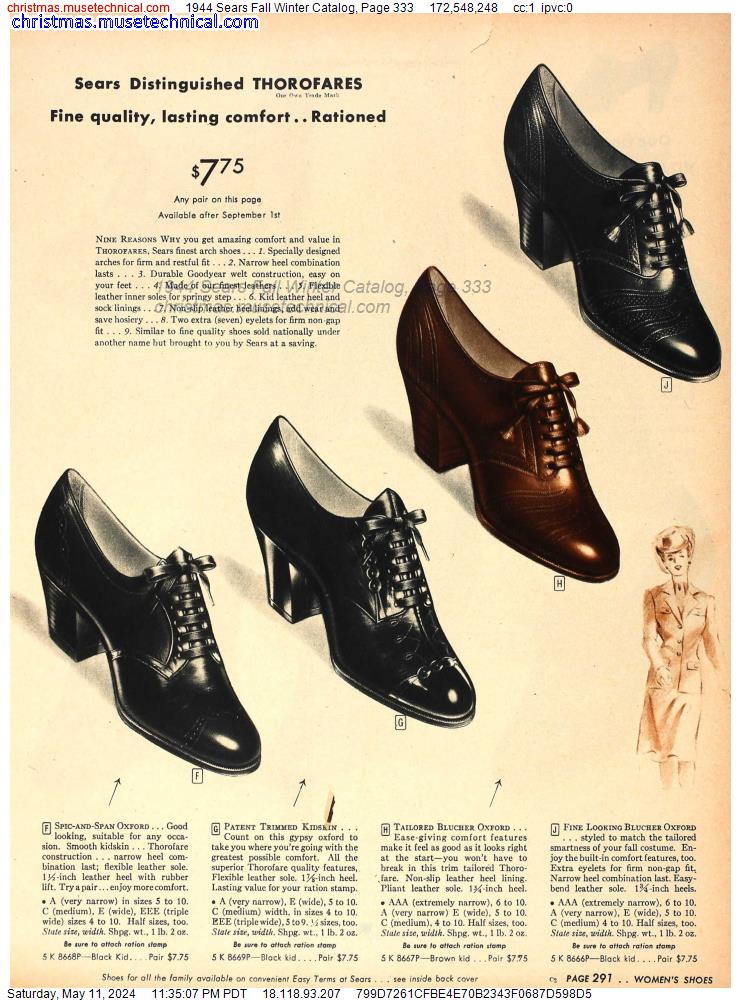 1944 Sears Fall Winter Catalog, Page 333