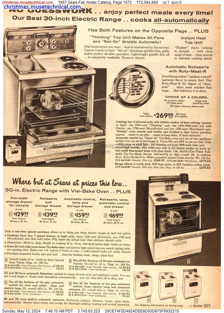1957 Sears Fall Winter Catalog, Page 1072