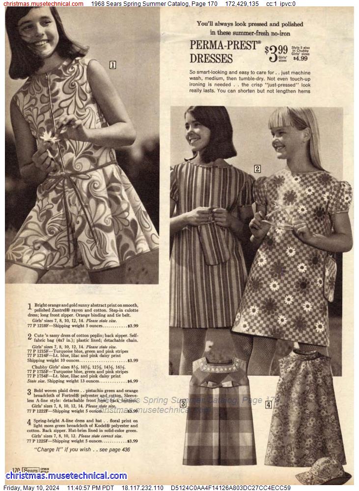 1968 Sears Spring Summer Catalog, Page 170