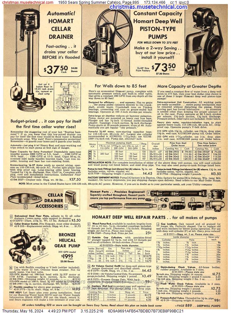 1950 Sears Spring Summer Catalog, Page 895