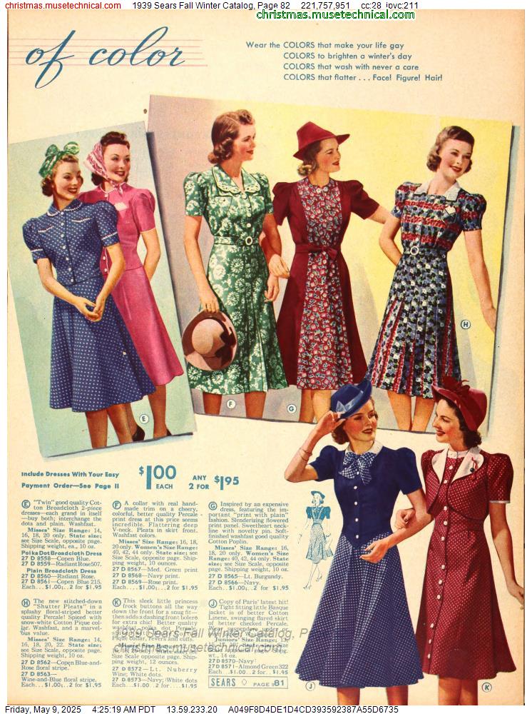 1939 Sears Fall Winter Catalog, Page 82