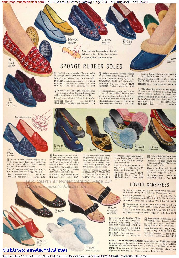 1955 Sears Fall Winter Catalog, Page 254