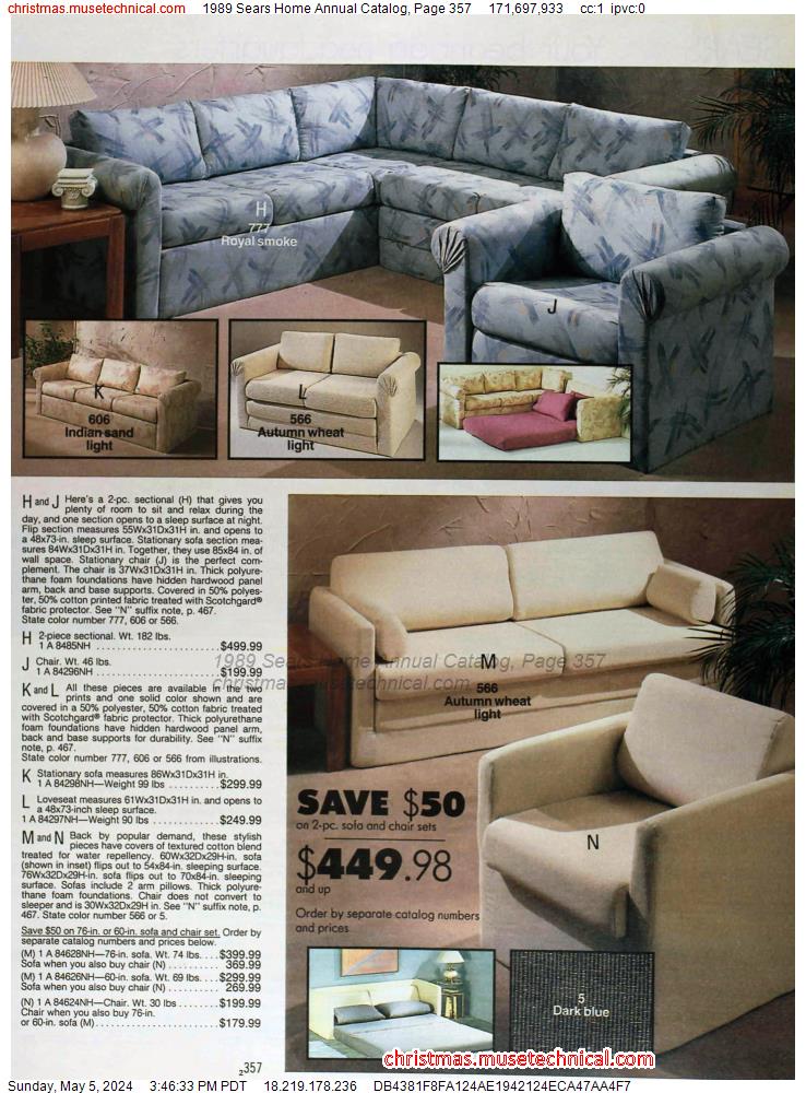 1989 Sears Home Annual Catalog, Page 357