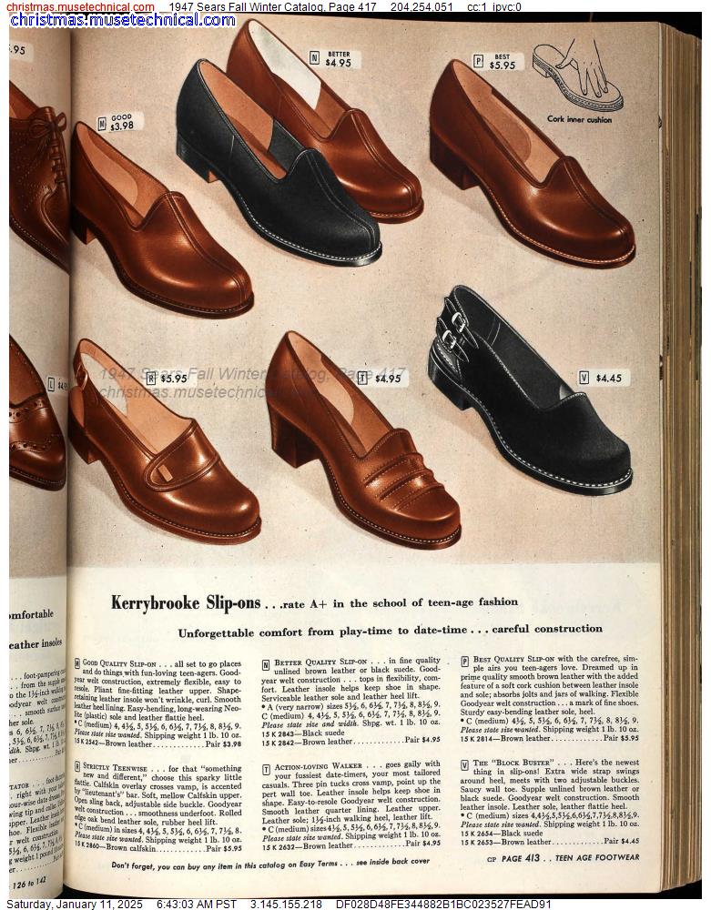 1947 Sears Fall Winter Catalog, Page 417