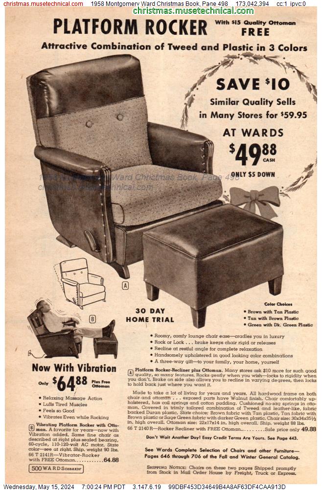 1958 Montgomery Ward Christmas Book, Page 498