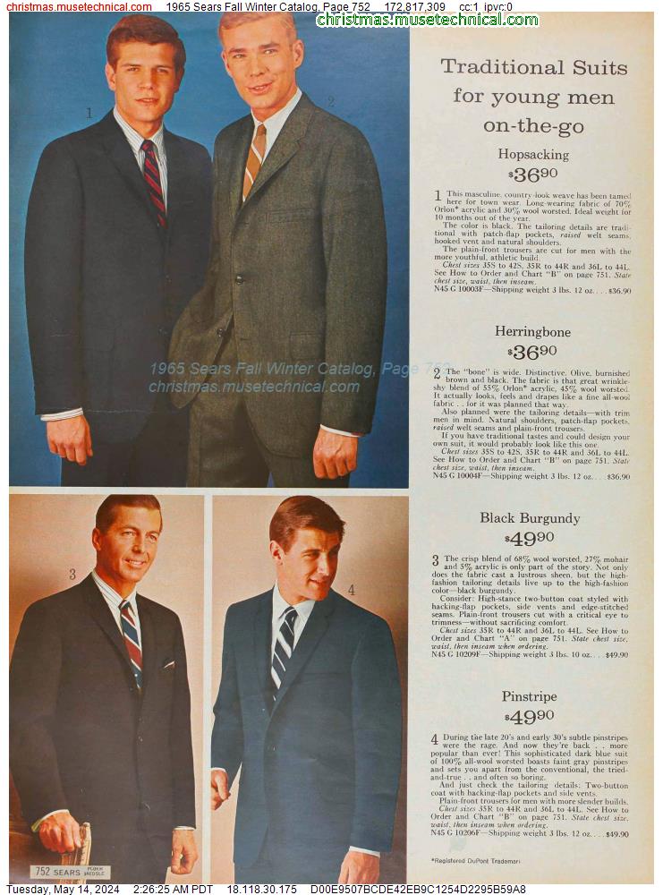 1965 Sears Fall Winter Catalog, Page 752