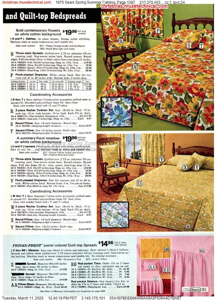 1975 Sears Spring Summer Catalog, Page 1387