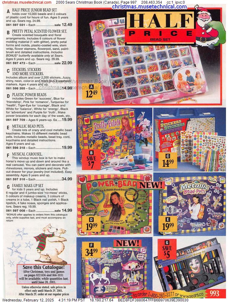 2000 Sears Christmas Book (Canada), Page 997