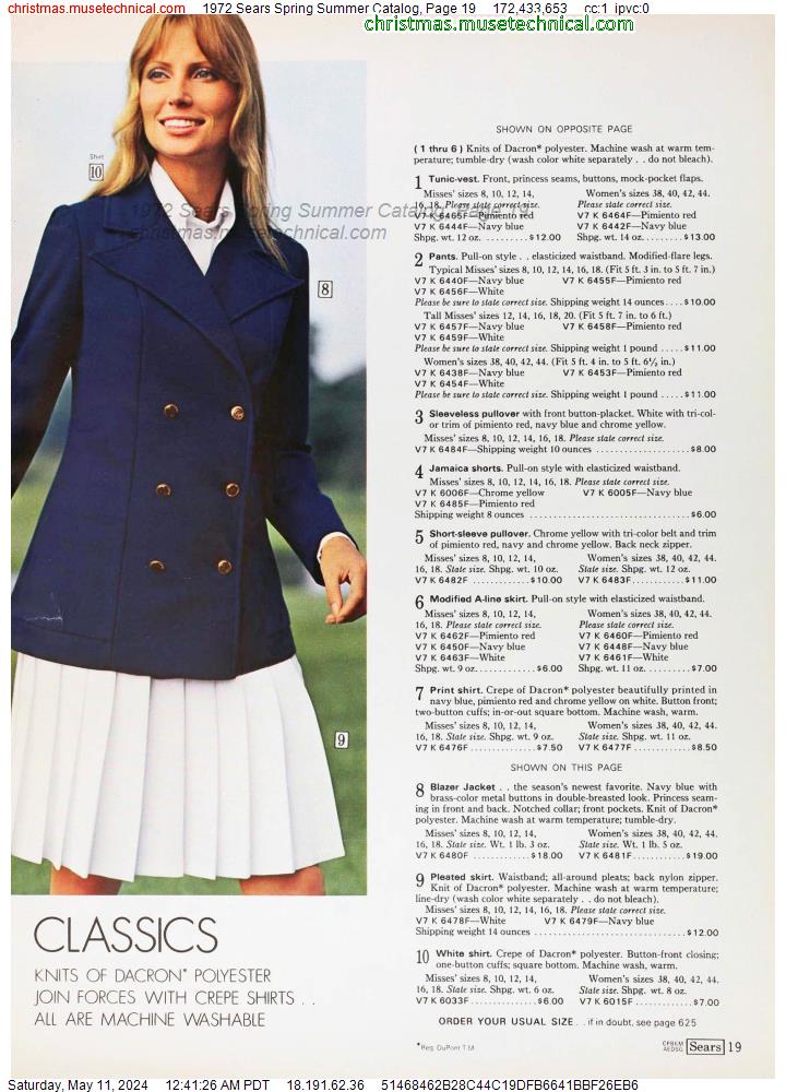 1972 Sears Spring Summer Catalog, Page 19