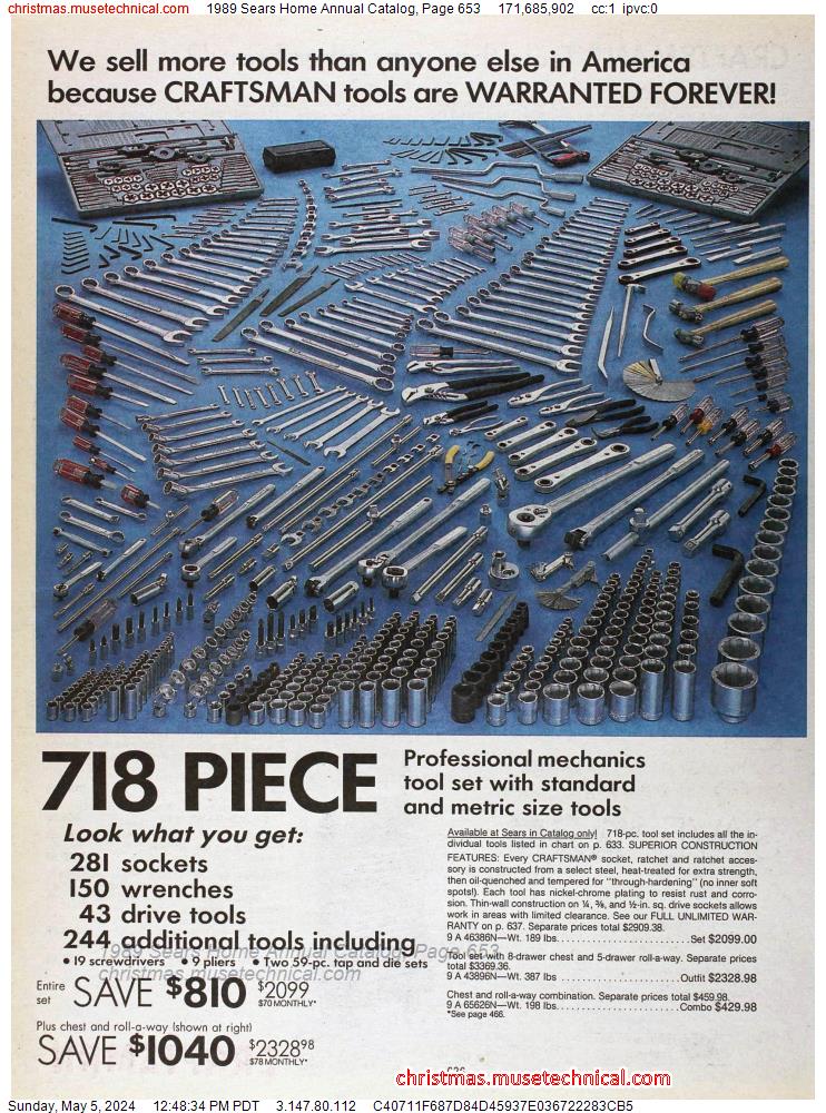1989 Sears Home Annual Catalog, Page 653