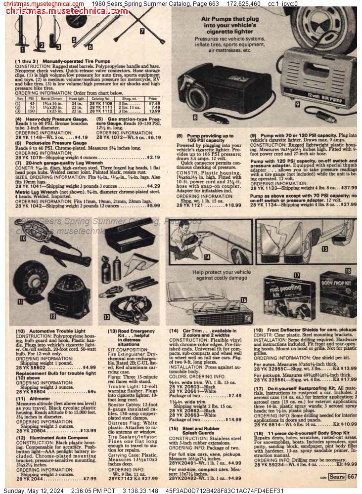 1980 Sears Spring Summer Catalog, Page 663