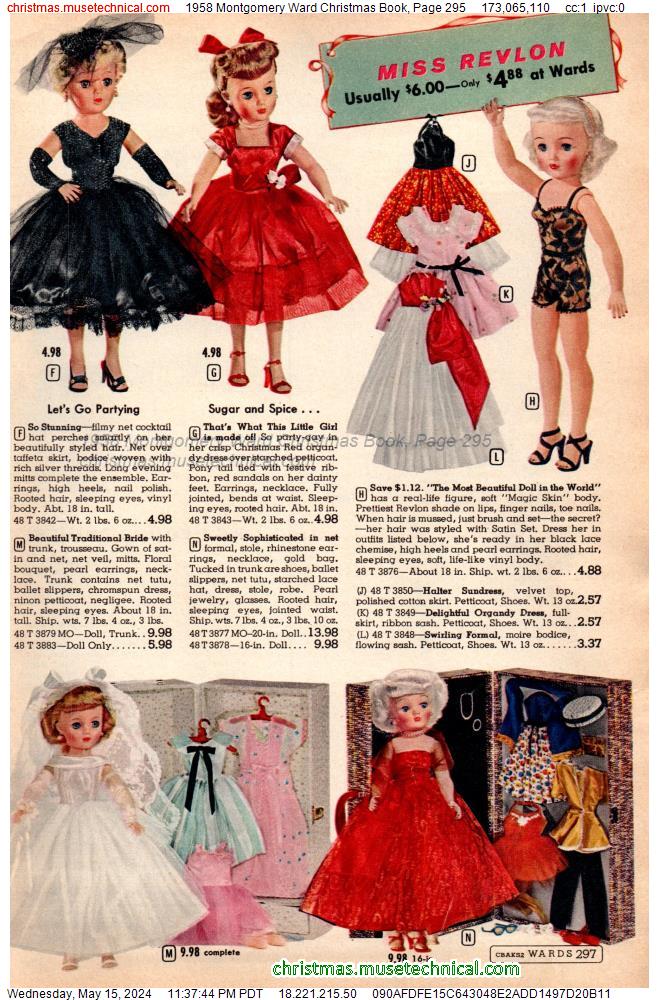 1958 Montgomery Ward Christmas Book, Page 295