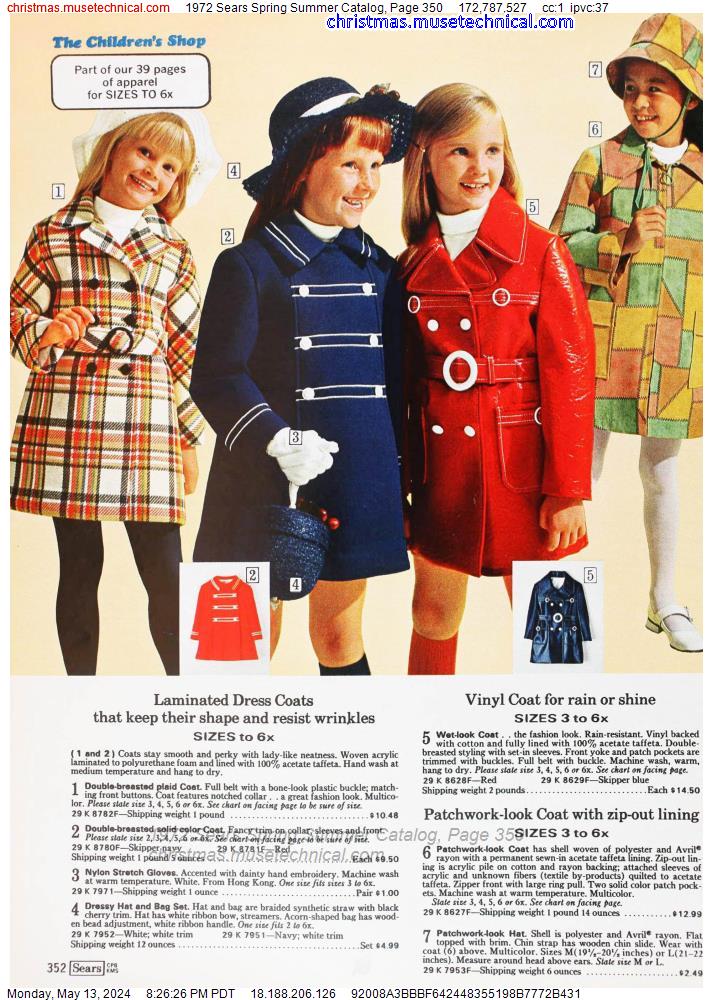 1972 Sears Spring Summer Catalog, Page 350
