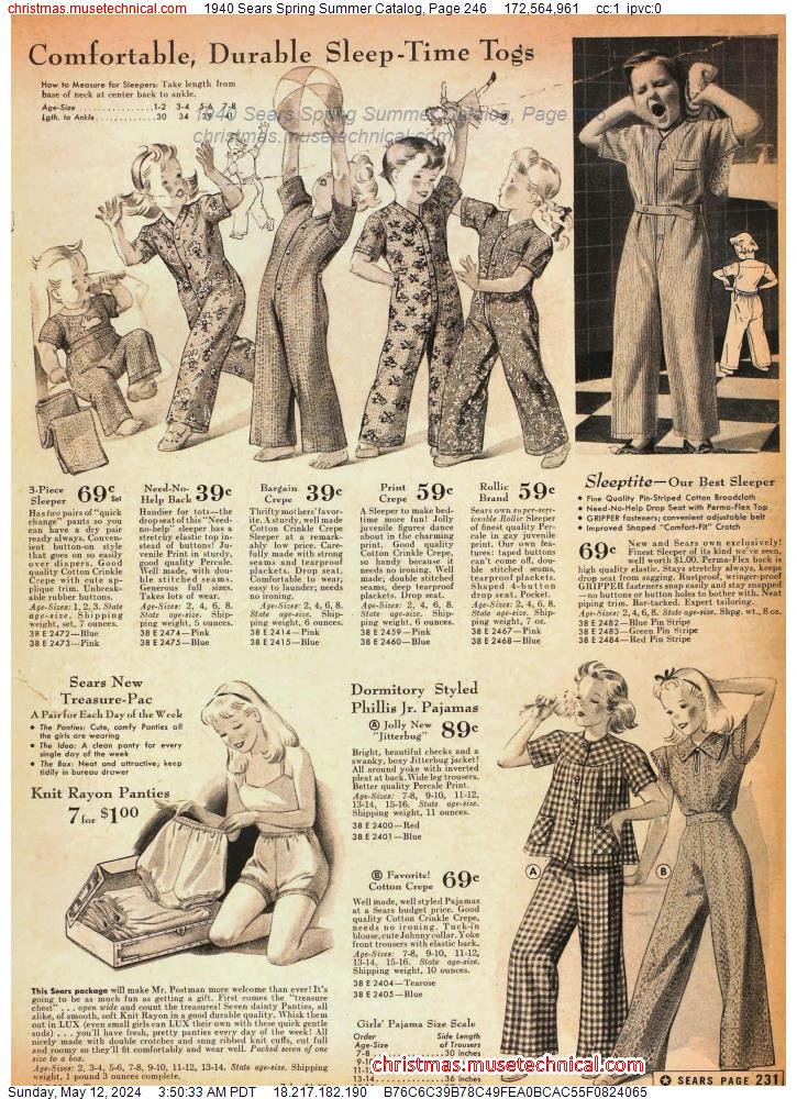 1940 Sears Spring Summer Catalog, Page 246