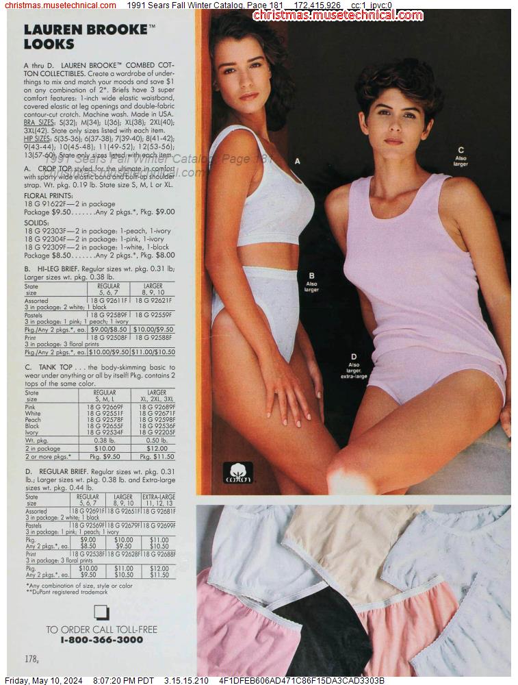 1991 Sears Fall Winter Catalog, Page 181