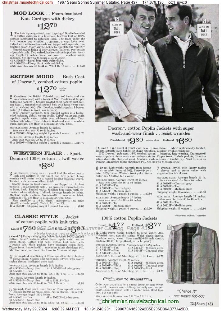 1967 Sears Spring Summer Catalog, Page 437