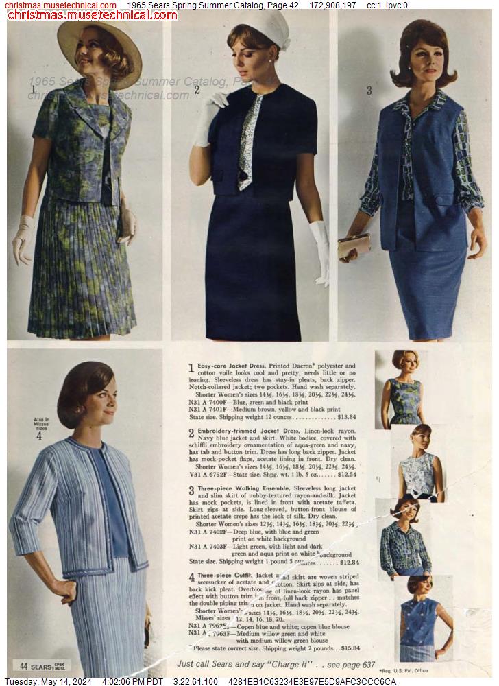 1965 Sears Spring Summer Catalog, Page 42