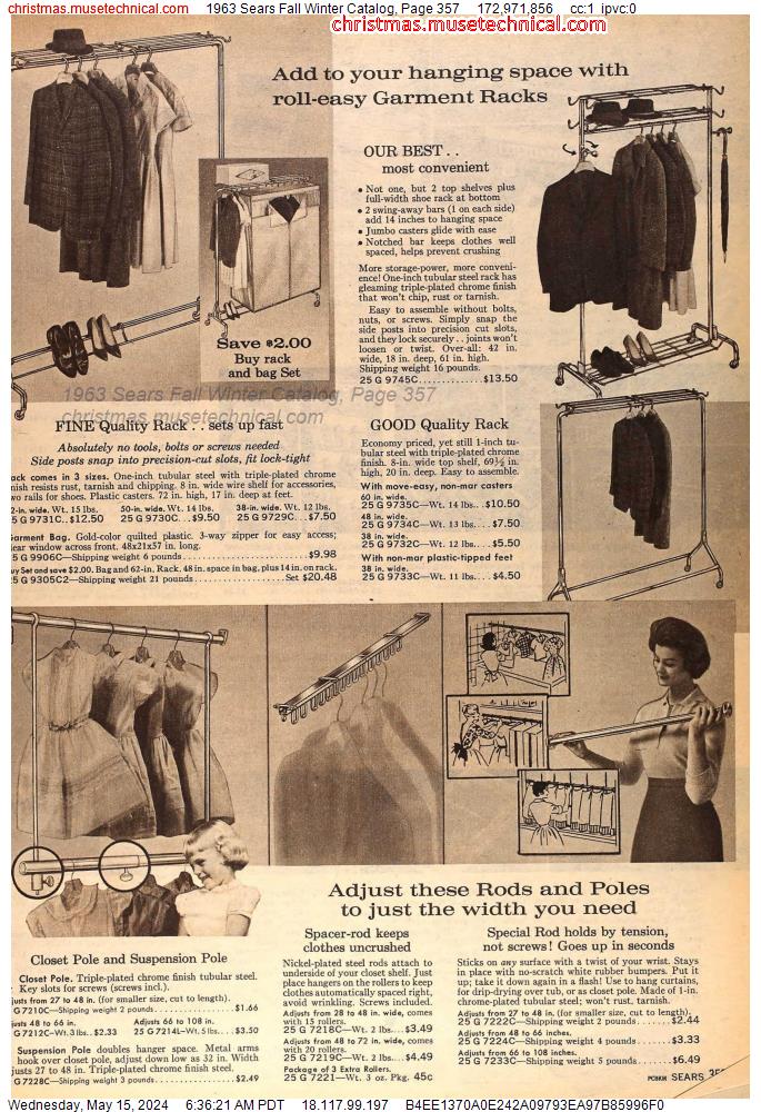 1963 Sears Fall Winter Catalog, Page 357