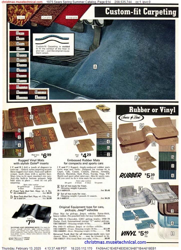 1975 Sears Spring Summer Catalog, Page 614