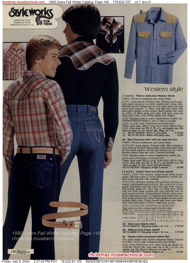 1980 Sears Fall Winter Catalog, Page 146