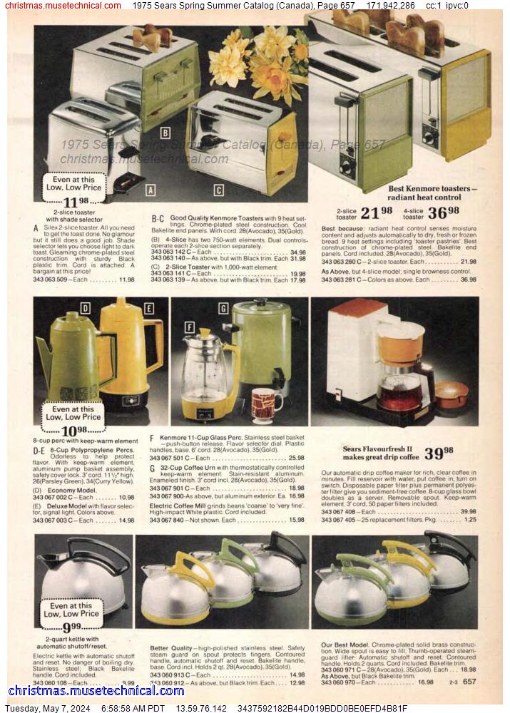 1975 Sears Spring Summer Catalog (Canada), Page 657