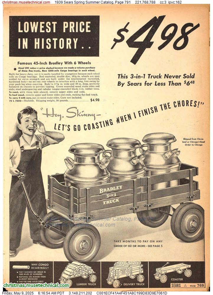 1939 Sears Spring Summer Catalog, Page 791