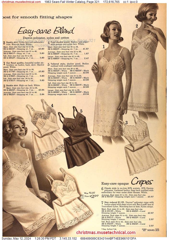 1963 Sears Fall Winter Catalog, Page 321