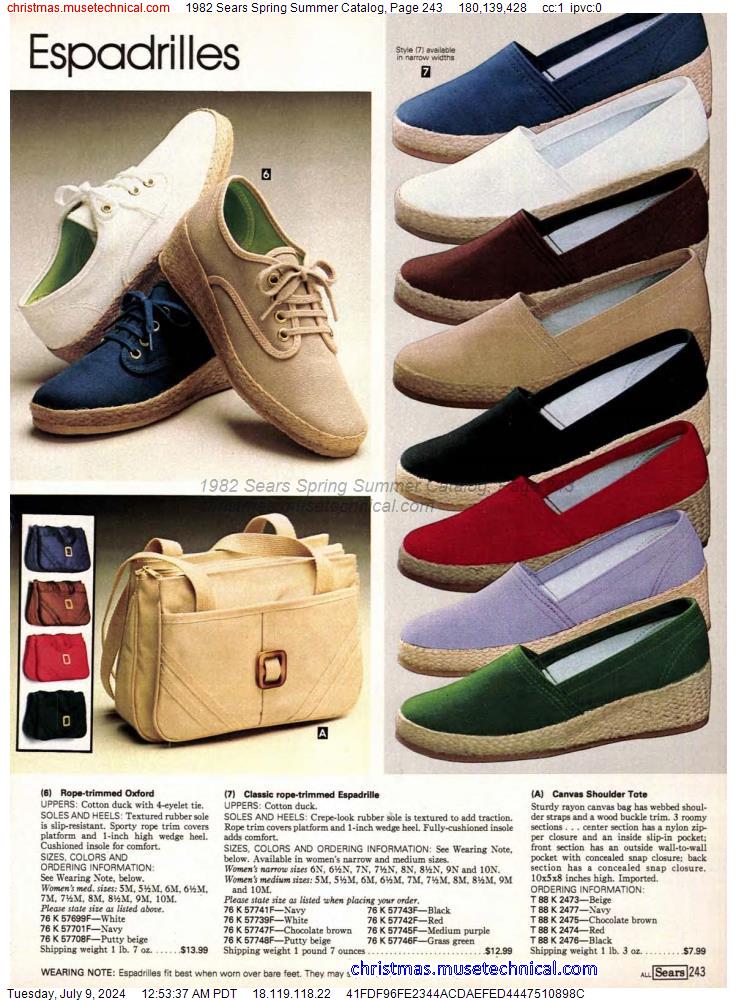 1982 Sears Spring Summer Catalog, Page 243