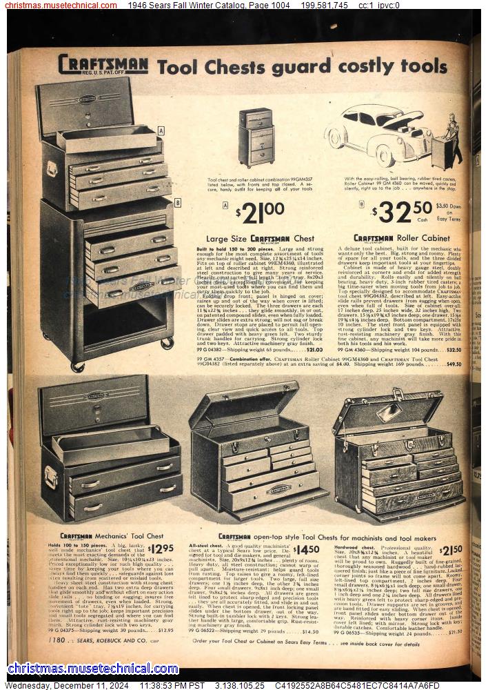 1946 Sears Fall Winter Catalog, Page 1004