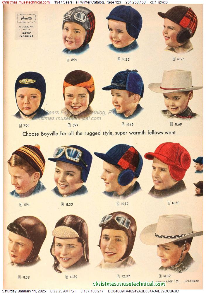 1947 Sears Fall Winter Catalog, Page 123