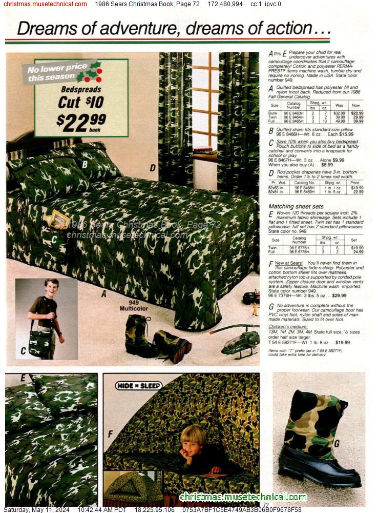 1986 Sears Christmas Book, Page 72