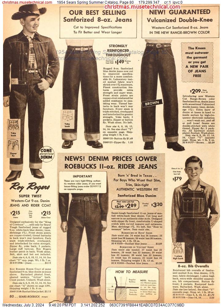 1954 Sears Spring Summer Catalog, Page 80