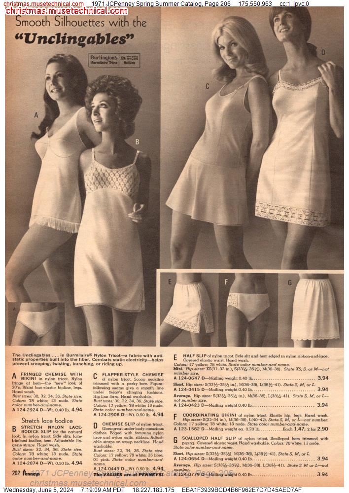 1971 JCPenney Spring Summer Catalog, Page 206