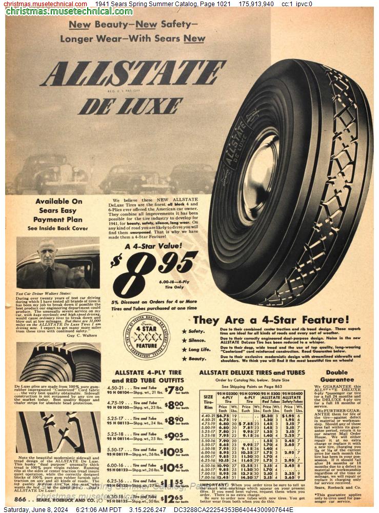 1941 Sears Spring Summer Catalog, Page 1021