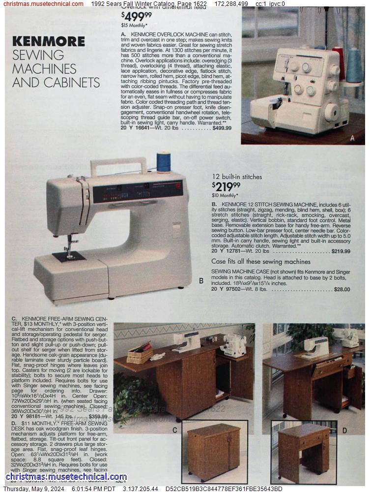 1992 Sears Fall Winter Catalog, Page 1622