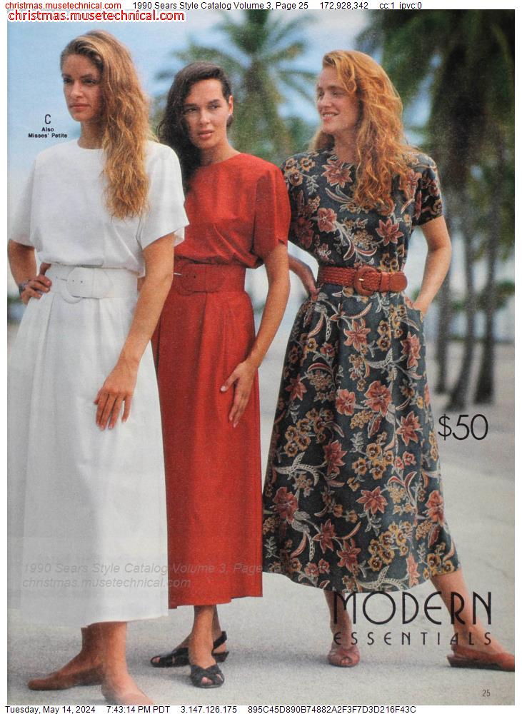 1990 Sears Style Catalog Volume 3, Page 25