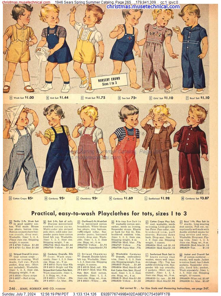1946 Sears Spring Summer Catalog, Page 265