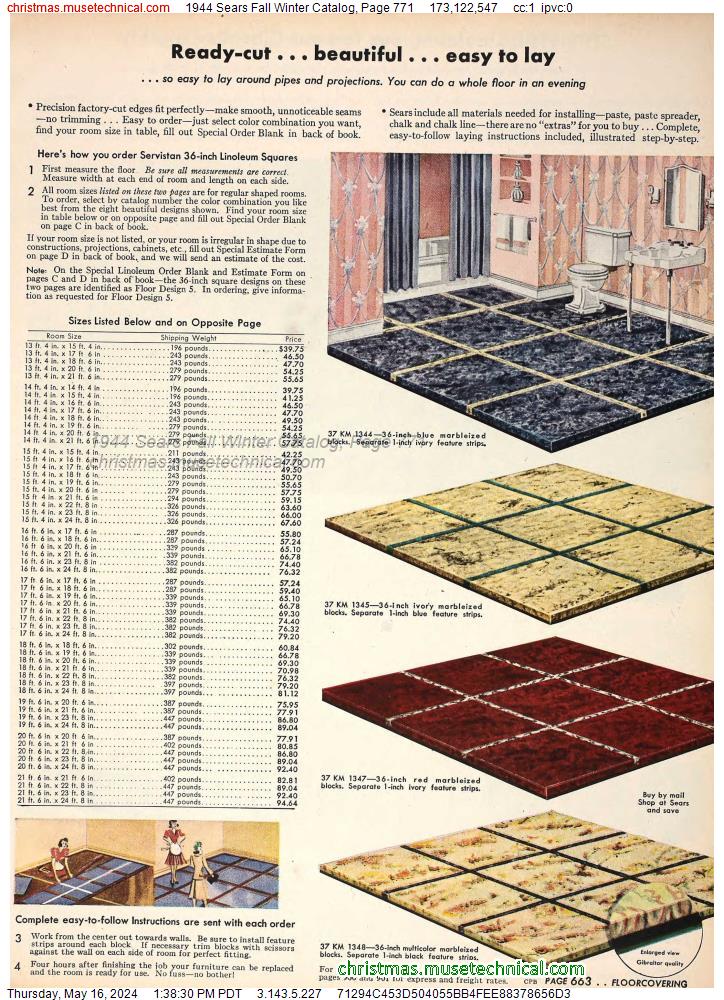 1944 Sears Fall Winter Catalog, Page 771