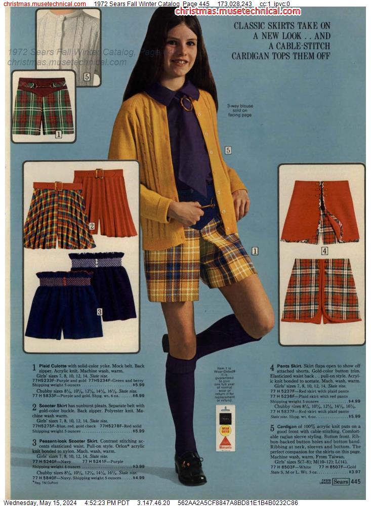 1972 Sears Fall Winter Catalog, Page 445
