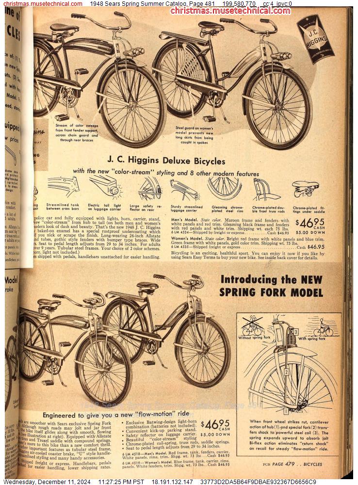 1948 Sears Spring Summer Catalog, Page 481