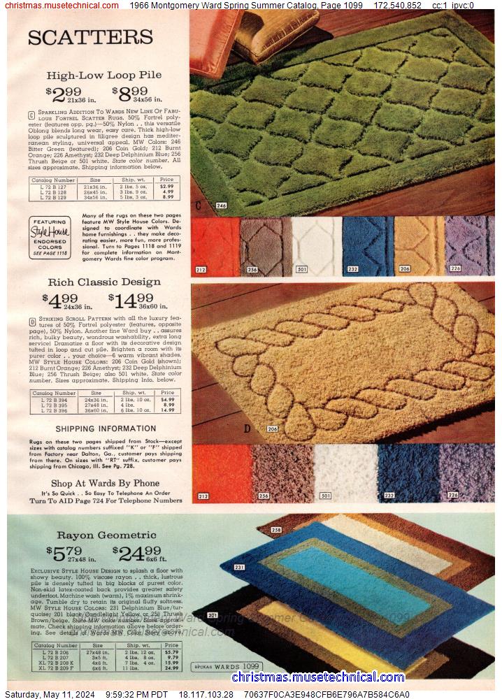 1966 Montgomery Ward Spring Summer Catalog, Page 1099