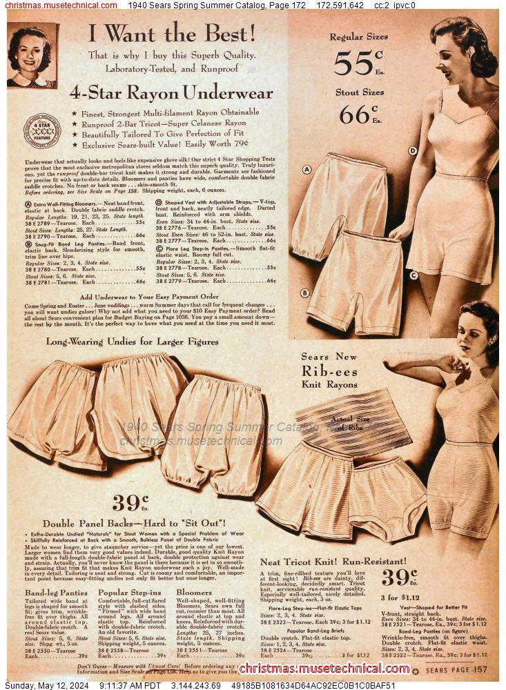 1940 Sears Spring Summer Catalog, Page 172