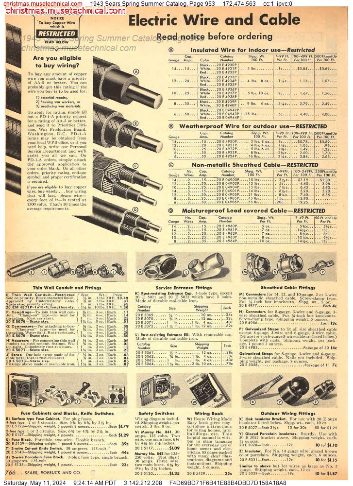 1943 Sears Spring Summer Catalog, Page 953