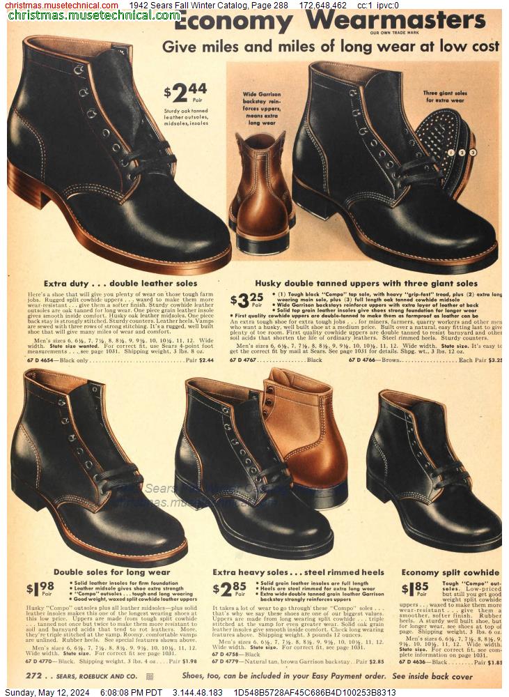 1942 Sears Fall Winter Catalog, Page 288