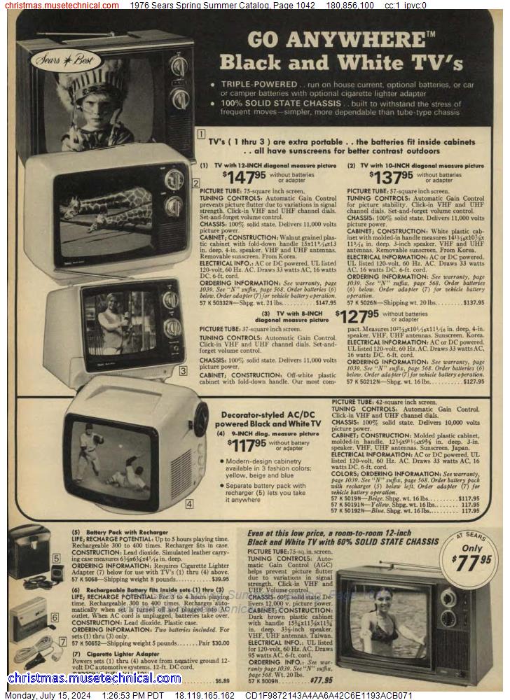1976 Sears Spring Summer Catalog, Page 1042