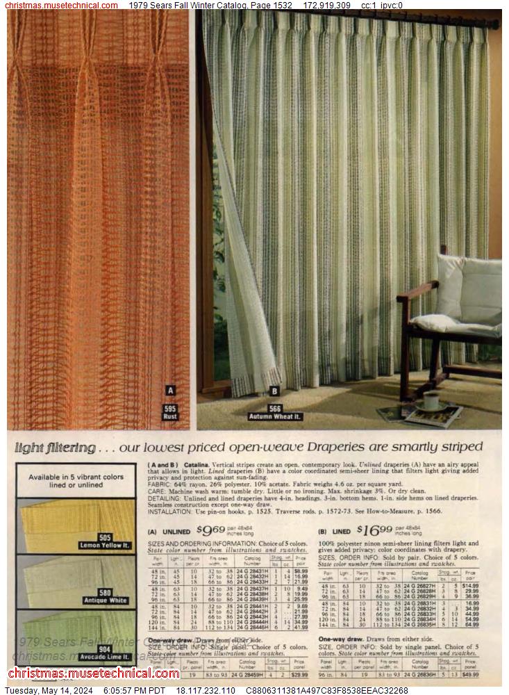 1979 Sears Fall Winter Catalog, Page 1532
