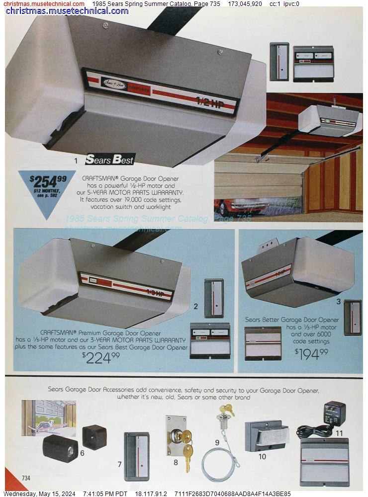 1985 Sears Spring Summer Catalog, Page 735