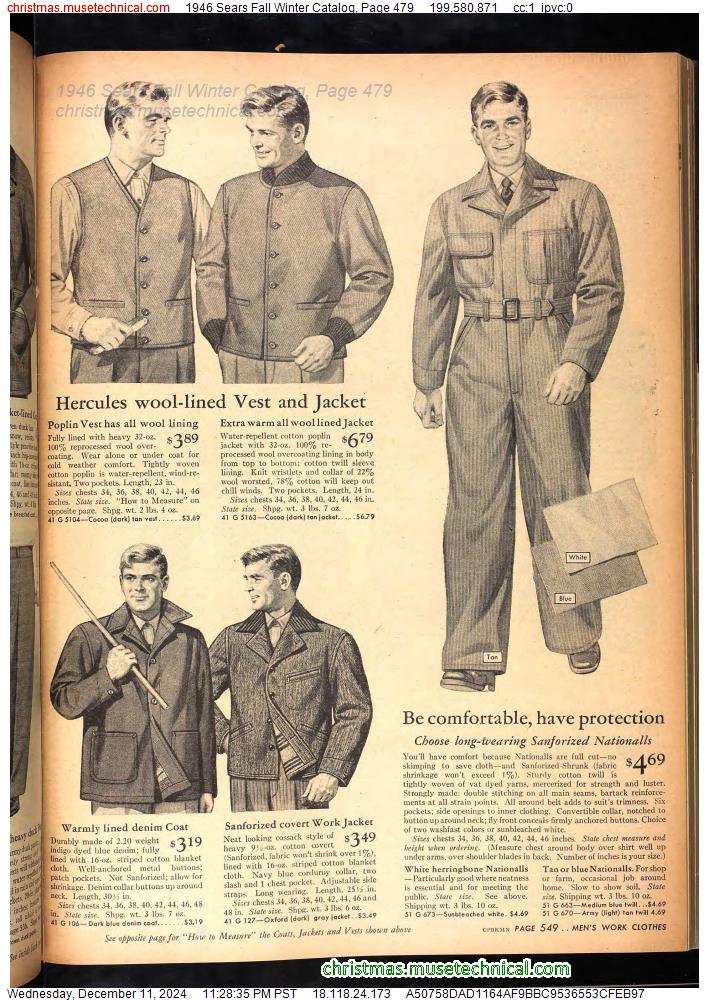 1946 Sears Fall Winter Catalog, Page 479