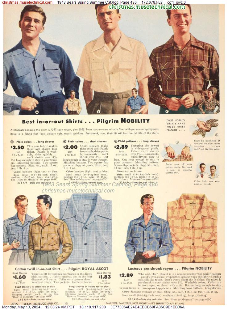 1943 Sears Spring Summer Catalog, Page 486