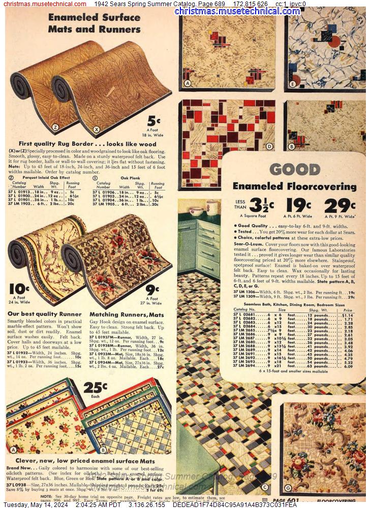 1942 Sears Spring Summer Catalog, Page 689